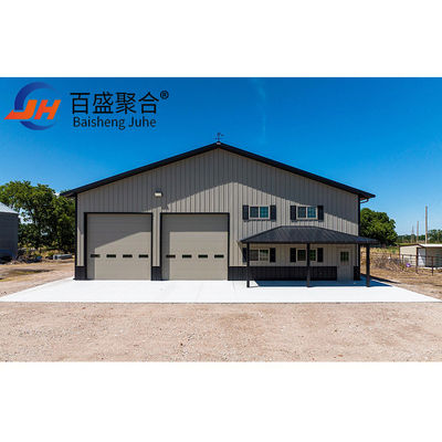 Garage con estructura y sección de acero fabricado industrial conforme a la norma ASTM