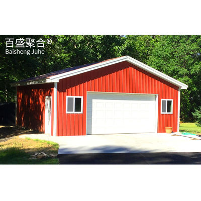 24 X 40 Construcción de metal Techo de metal Carports con puerta corredera